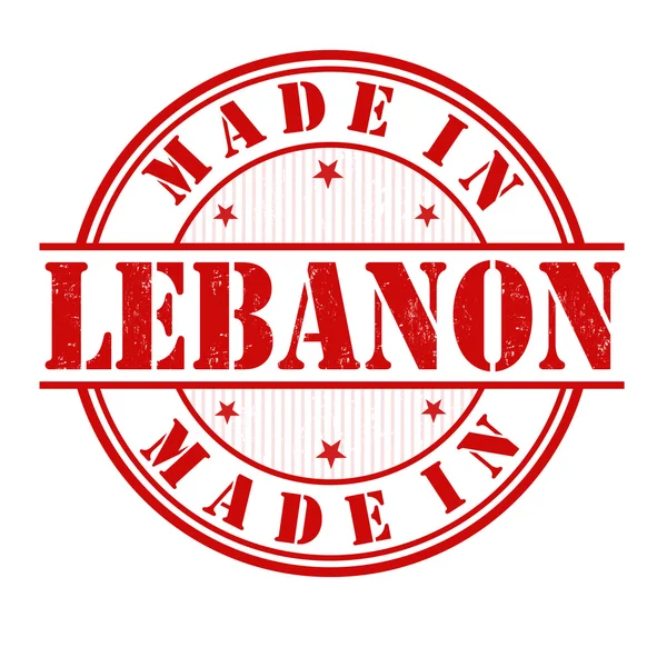 Hecho en Líbano sello — Vector de stock
