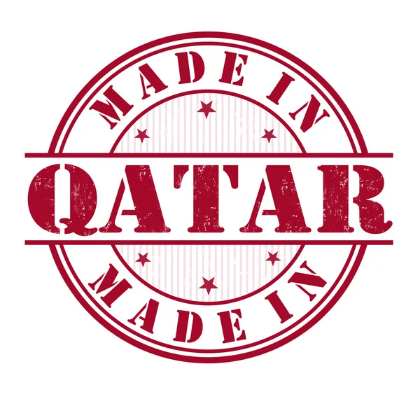 Hecho en sello qatar — Vector de stock