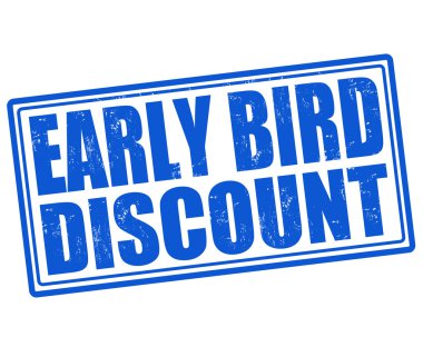 Early bird discount stamp