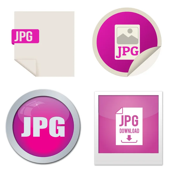 Jpg Icon set — Stok Vektör