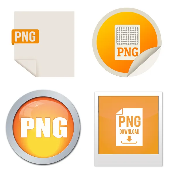 PNG sada ikon — Stock vektor