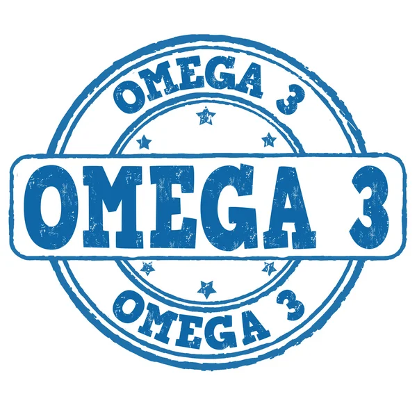 Omega 3 stempel – Stock-vektor