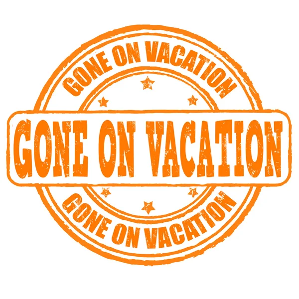 Gone on vacation stamp — Stock Vector