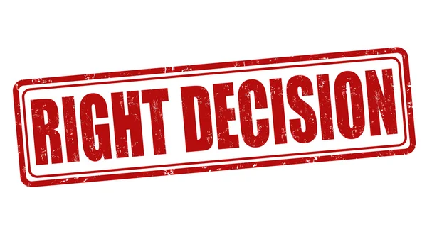 Right decision stamp — Stock vektor