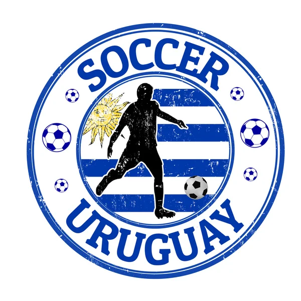 Uruguay soccer razítko — Stockový vektor