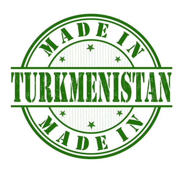 Hecho en Turkmenistán sello — Vector de stock