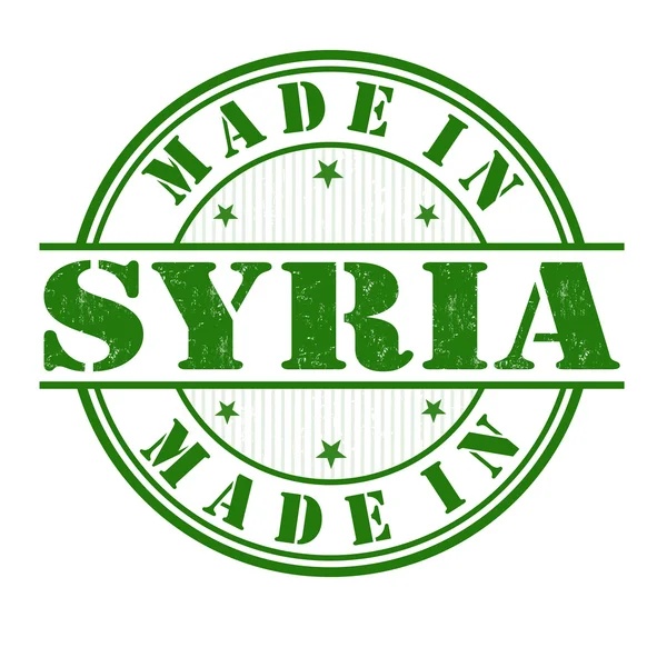 Fabriqué en Syrie timbre — Image vectorielle