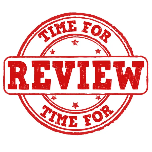 Time for review stamp — Stock Vector