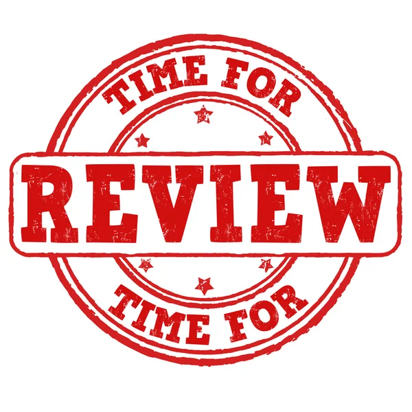 Time for review stamp — Stock Vector