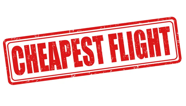 Cheapest flight stamp — Stock Vector