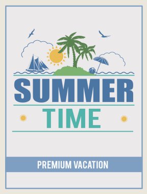 Retro yaz saati poster