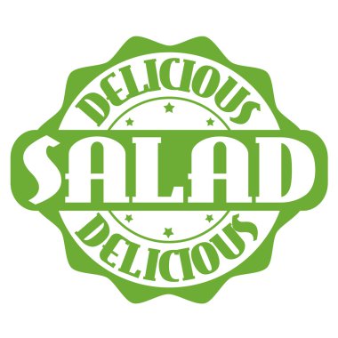 lezzetli salata damga veya etiket