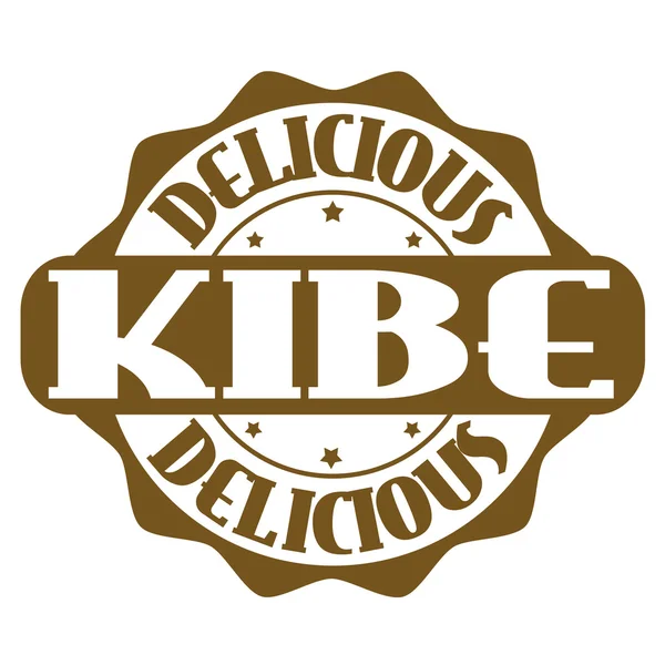 Delicious kibe stamp or label — Stock Vector