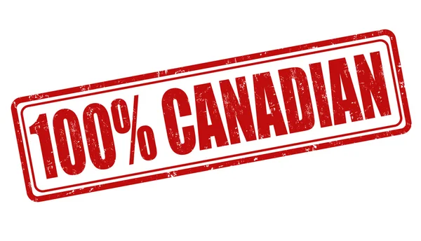 100 Prozent kanadische Briefmarke — Stockvektor