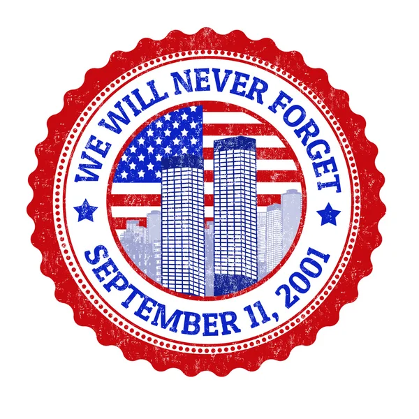 We will never forget stamp — Stock Vector