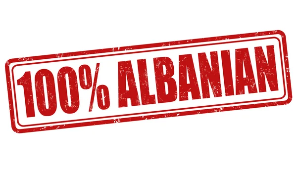 100 procent albánské razítko — Stockový vektor