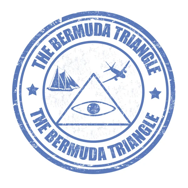 バミューダ島の三角形のスタンプ — ストックベクタ