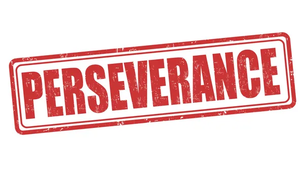 Perseverance stamp — Stock Vector