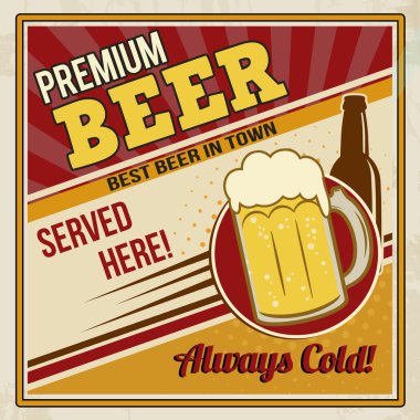 Premium bira retro poster