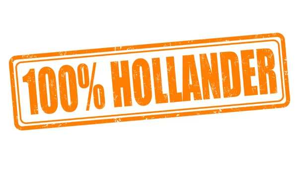 100 Prozent Hollander-Stempel — Stockvektor