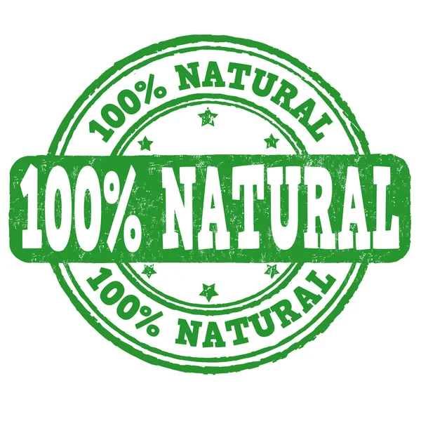 100 procent natuurlijke stempel — Stockvector