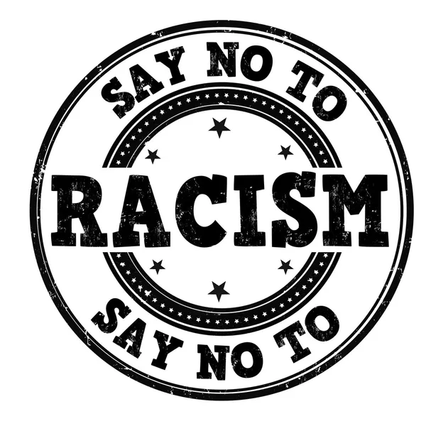 Decir no al sello del racismo — Vector de stock