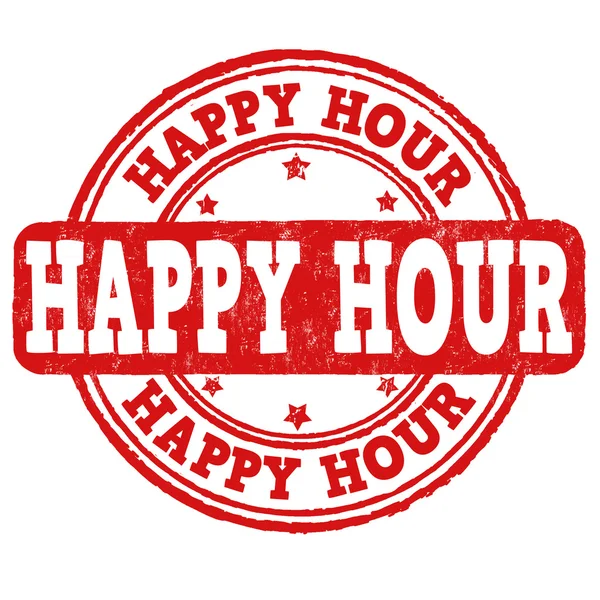 Carimbo de happy hour — Vetor de Stock