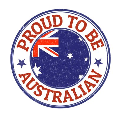 Proud to be australian stamp clipart