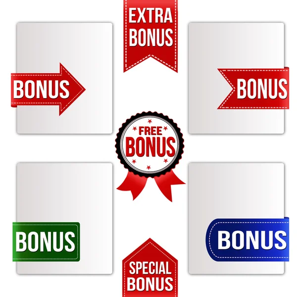 Bonus ribbons set — Stock Vector