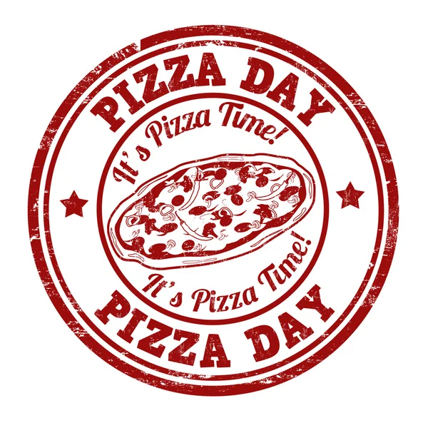 Timbro del giorno della pizza — Vettoriale Stock