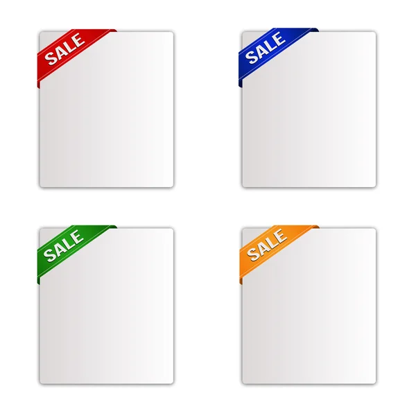 New paper tags set — Stock Vector