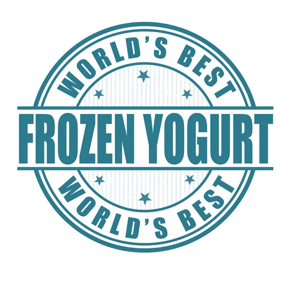 Frozen yogurt stamp — Stock Vector