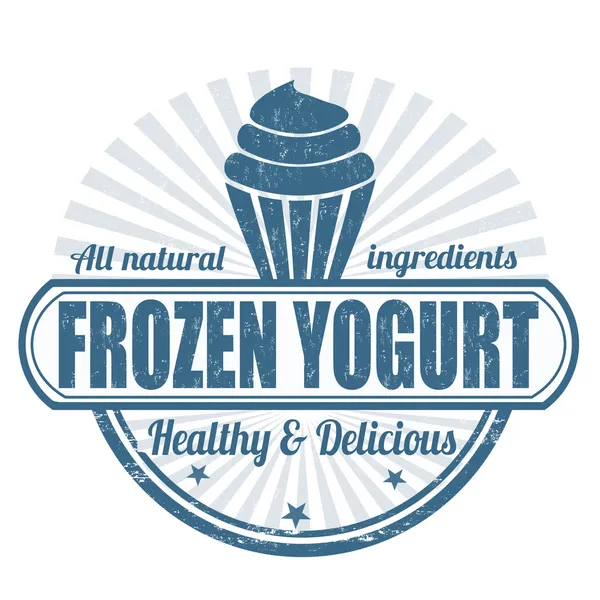 Frozen yogurt stamp — Stock Vector