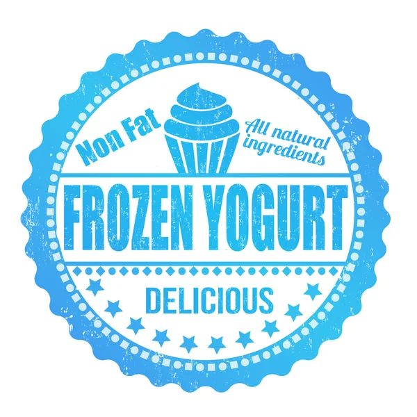 Frozen yogurt stamp — Stock Vector