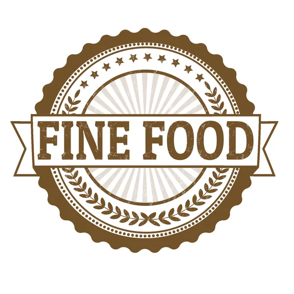Fine food stamp — Stock Vector