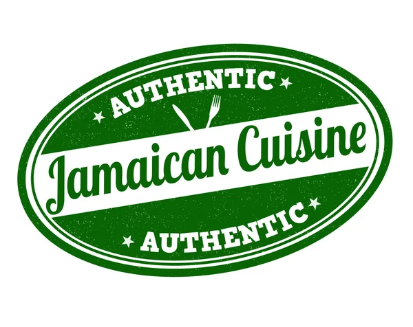 Jamaican cuisine stamp — Stock Vector