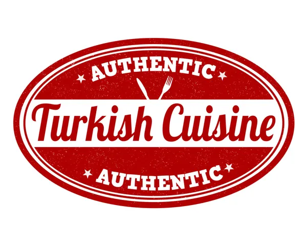 Turkish cuisine stamp — Stock Vector