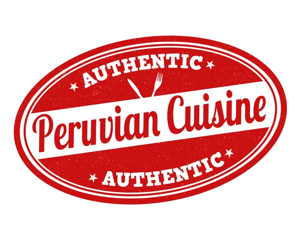 Sello de cocina peruana — Vector de stock