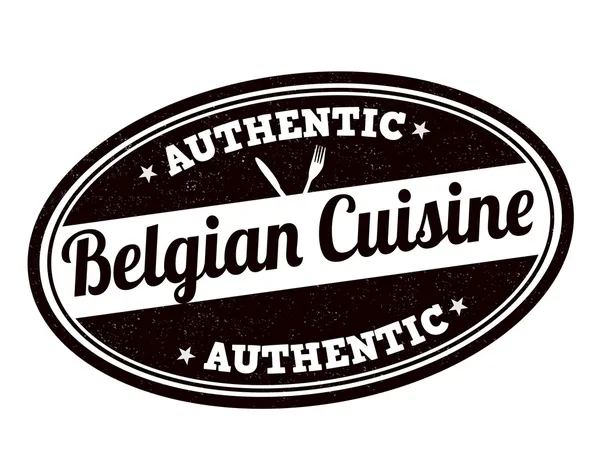 Francobollo cucina belga — Vettoriale Stock