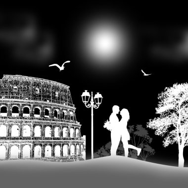 Roma'da iki siluet