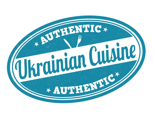 Ukrainian cuisine stamp — Stock Vector