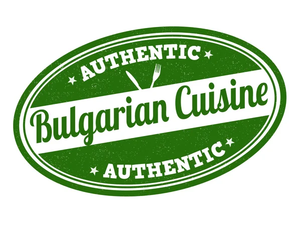 Bulgarian cuisine stamp — Stock Vector