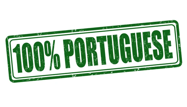 100 Prozent portugiesische Marke — Stockvektor