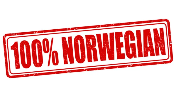 Timbro norvegese al 100% — Vettoriale Stock