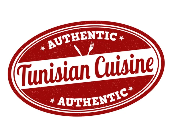 Tunisian cuisine stamp — Stock Vector