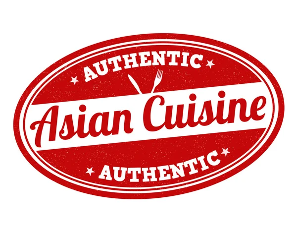 Asya Mutfağı damgası — Stok Vektör