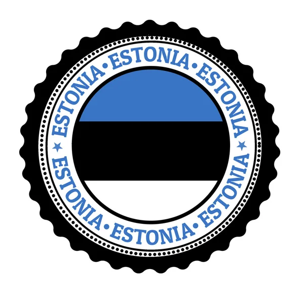 Estonia timbro o etichetta — Vettoriale Stock