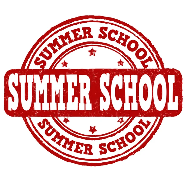 Summer school stamp — Stock Vector