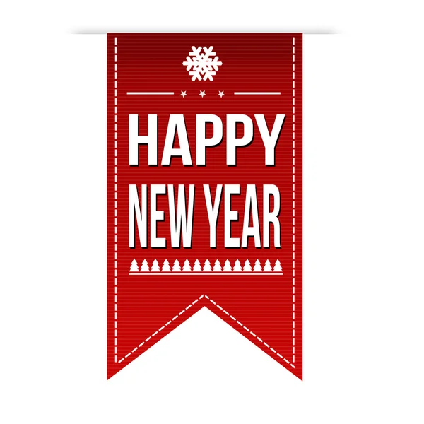 Mutlu yeni yıl banner tasarımı — Stok Vektör