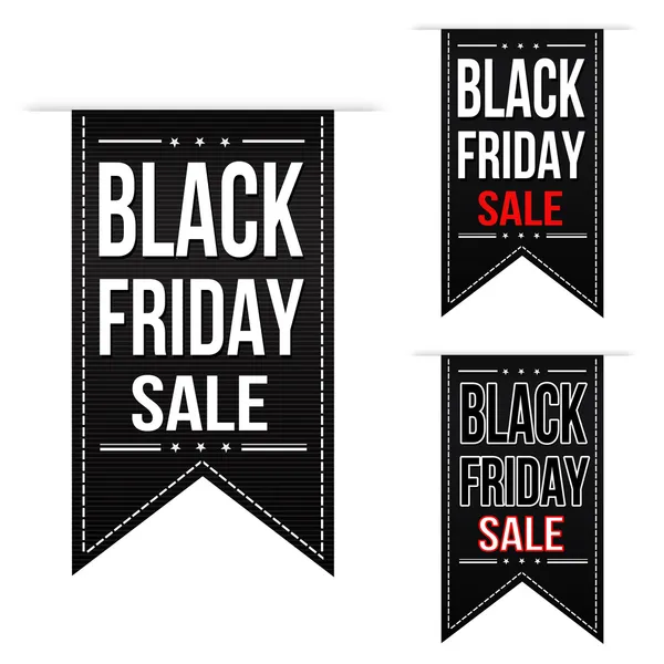 Black friday sale banner design set — Stock Vector